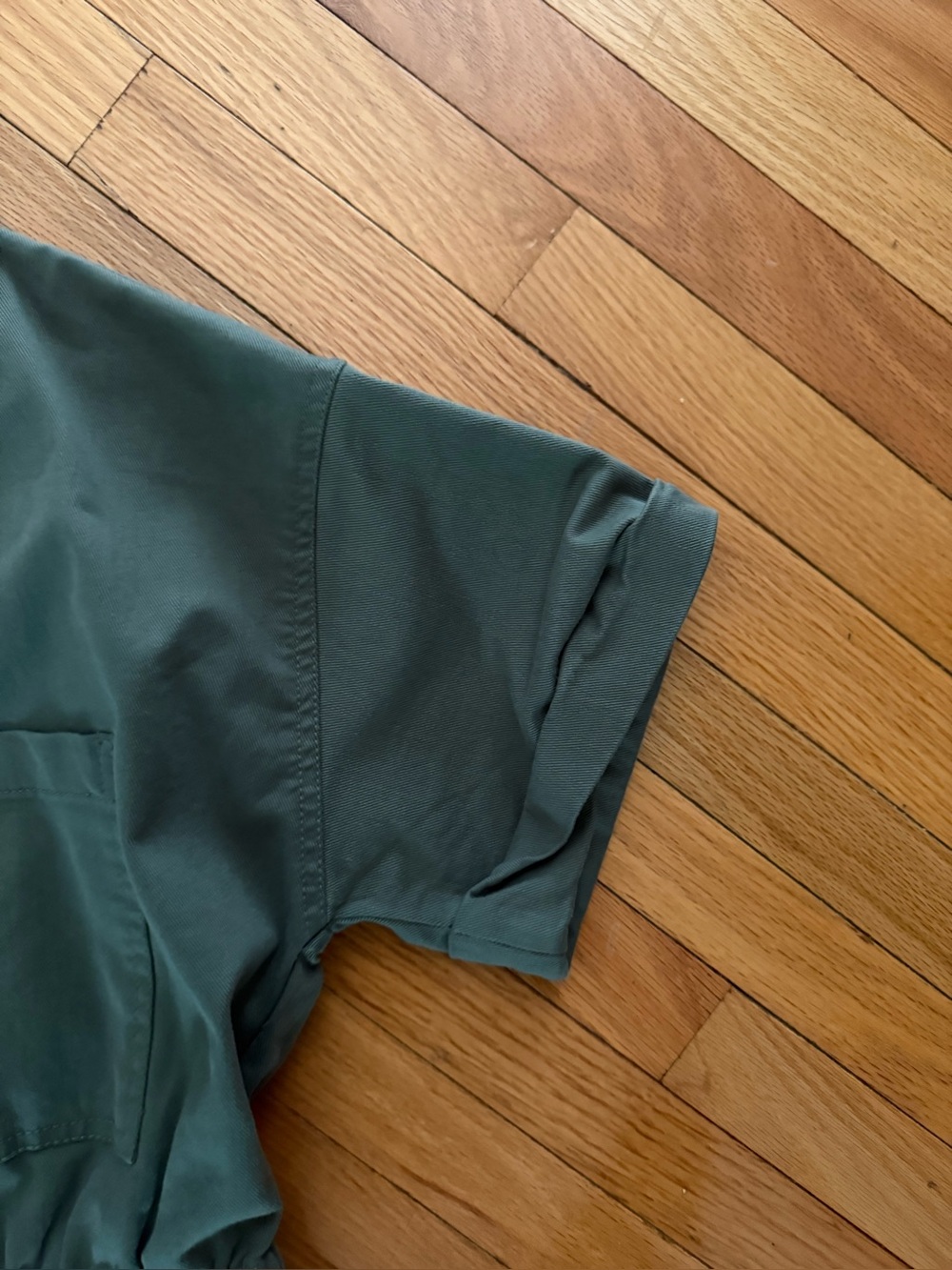 LOFT NWT❗️Collar Sage Green Button-Front Shirt Dress - Picture 4 of 8